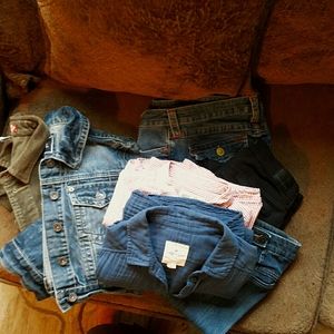 Bundle-3 pairs pants, 2 jackets, 2 shirts